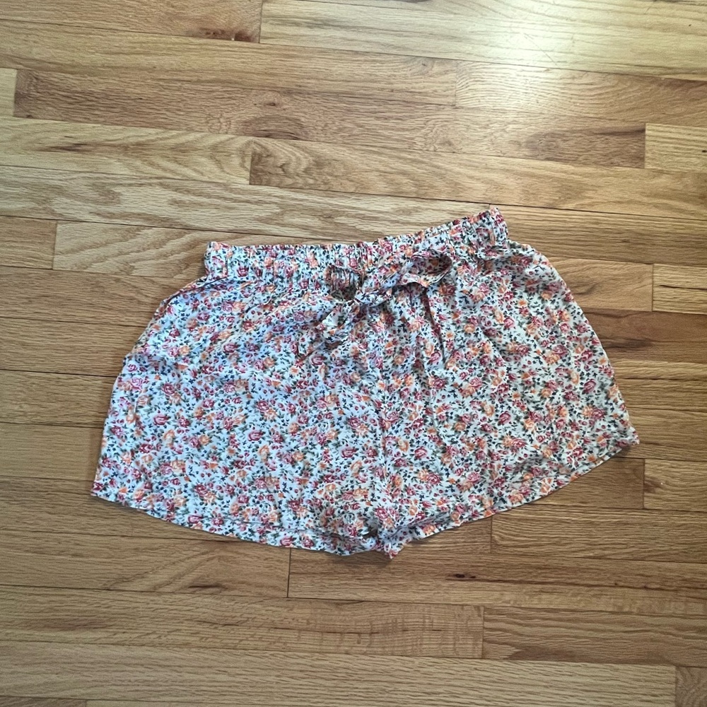 Orange and pink floral billabong shorts